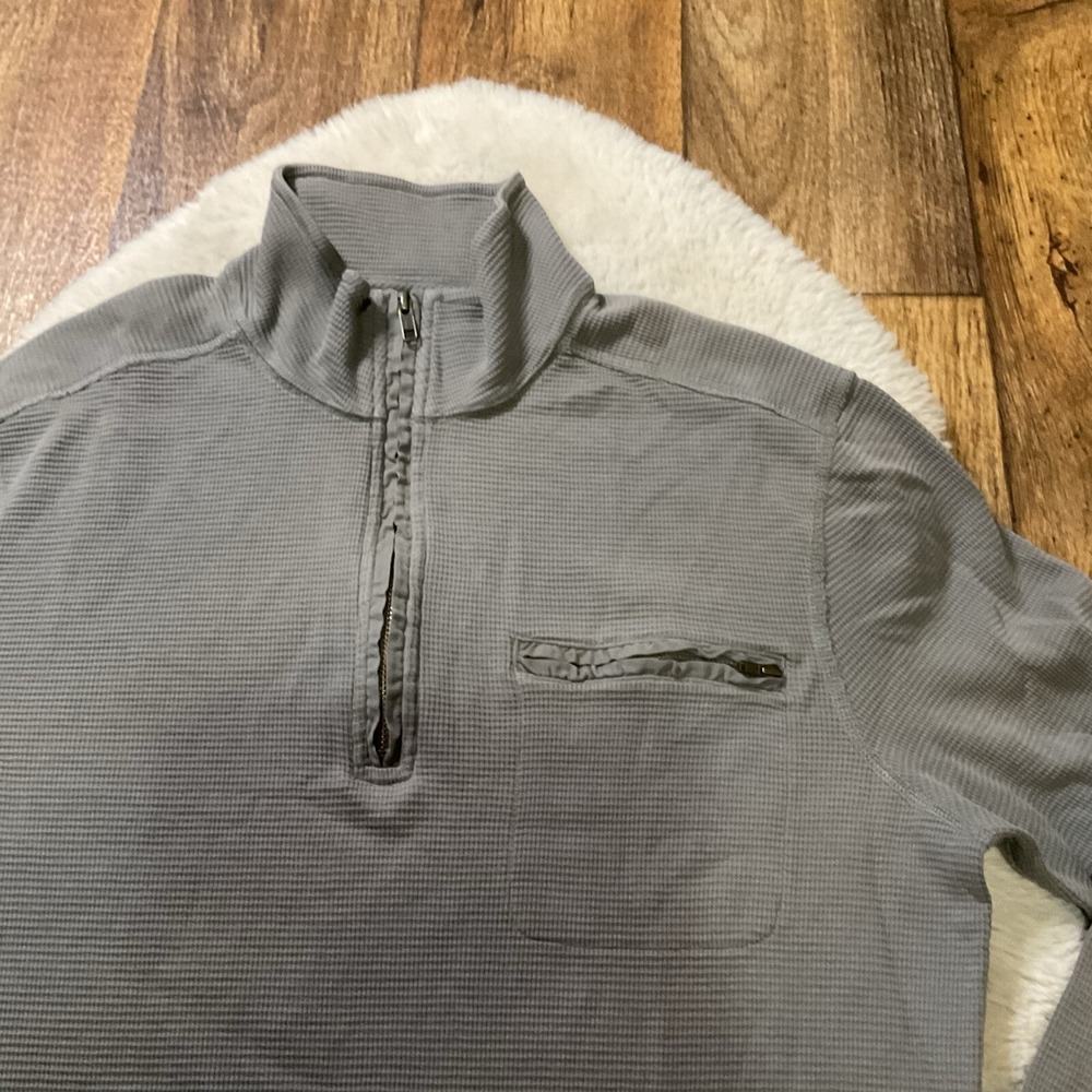 J. Crew 1/2 Zip Thermal Long Sleeve Shirt Men's‎ XLarge Waffle Knit - Picture 2 of 10